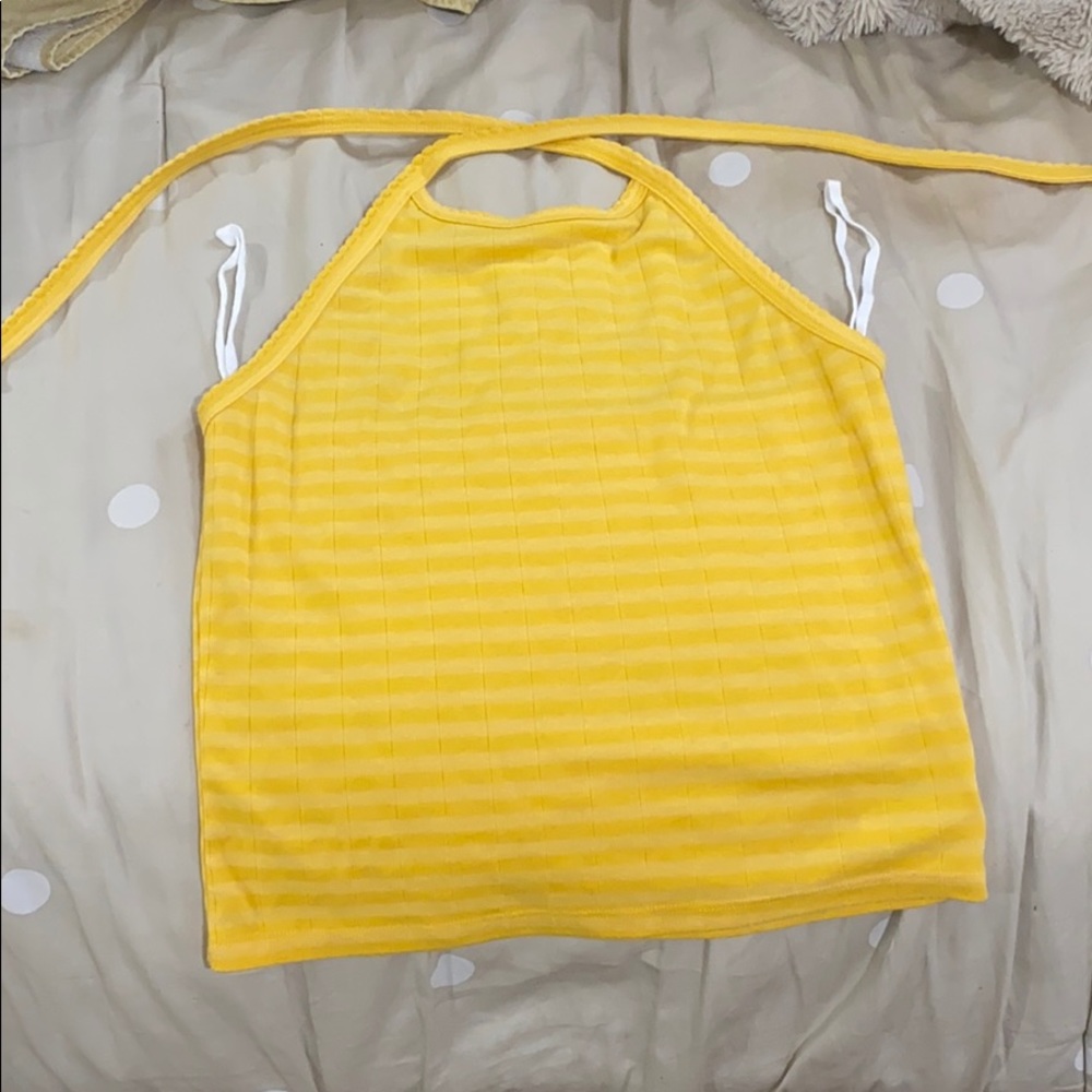 yellow American Eagle halter top